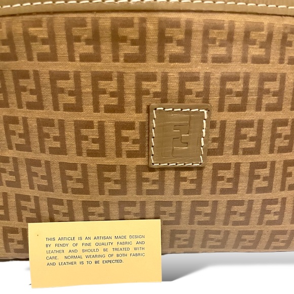 FENDI Vintage Zucchino FF Logo Monogram Coated Canvas Clutch - Picture 6 of 15